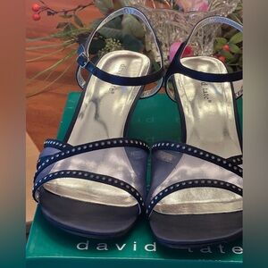 David Tate dress sandals in 10.5 WW Navy Blue